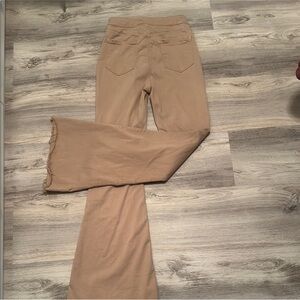 Fashion Nova Tan Flare & Wide Leg Jeans